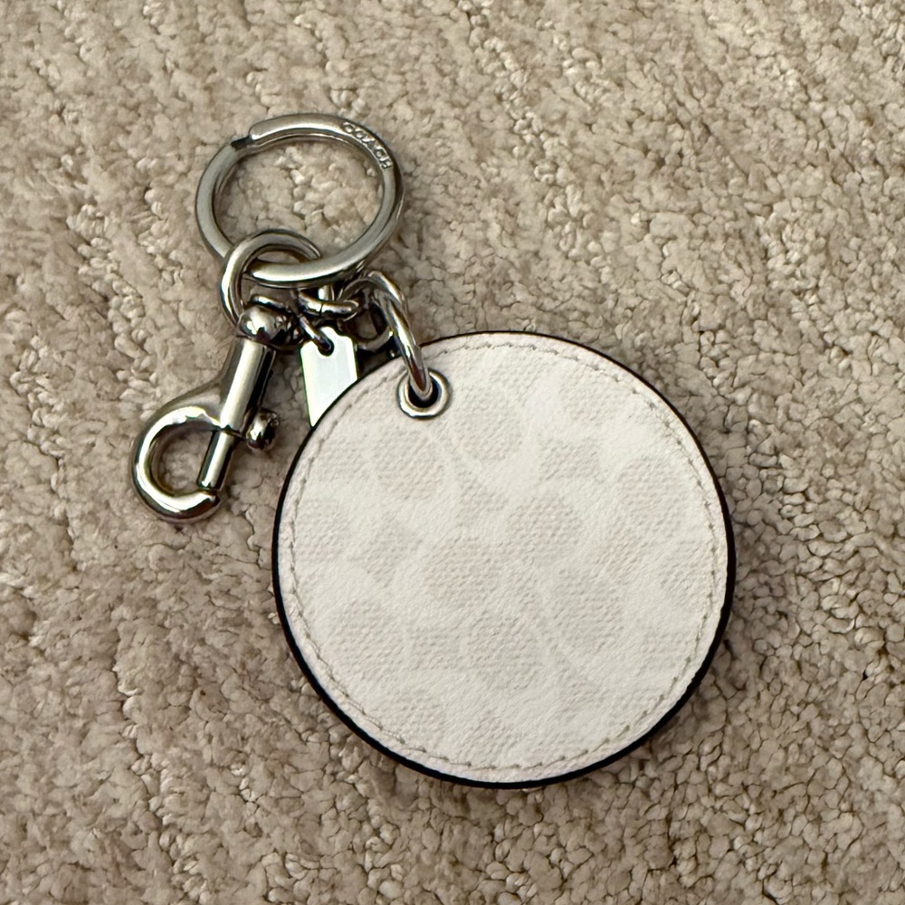 Coach Christmas Train Mirror Keychain Bag Charm - Picture 3 of 4